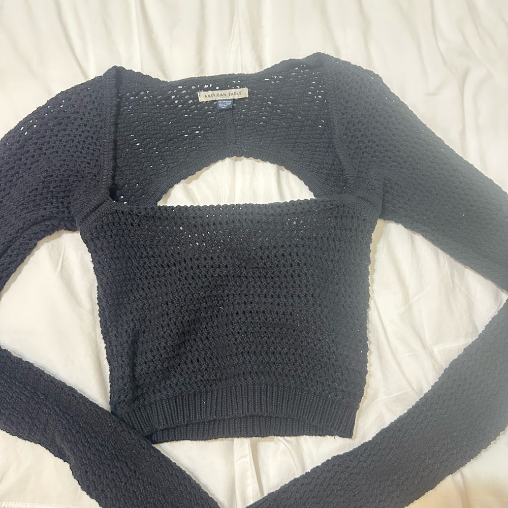 American Eagle Outfitters Charcoal Knit Sweater